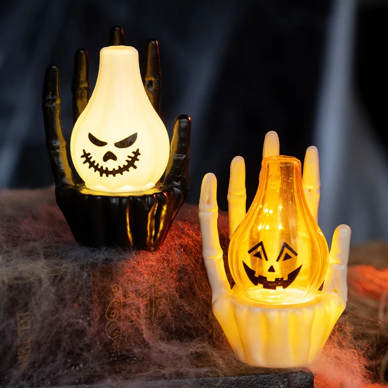 Halloween LED Ghost Hand Night - Halloween Pumpkin Decor Led 评论和价格