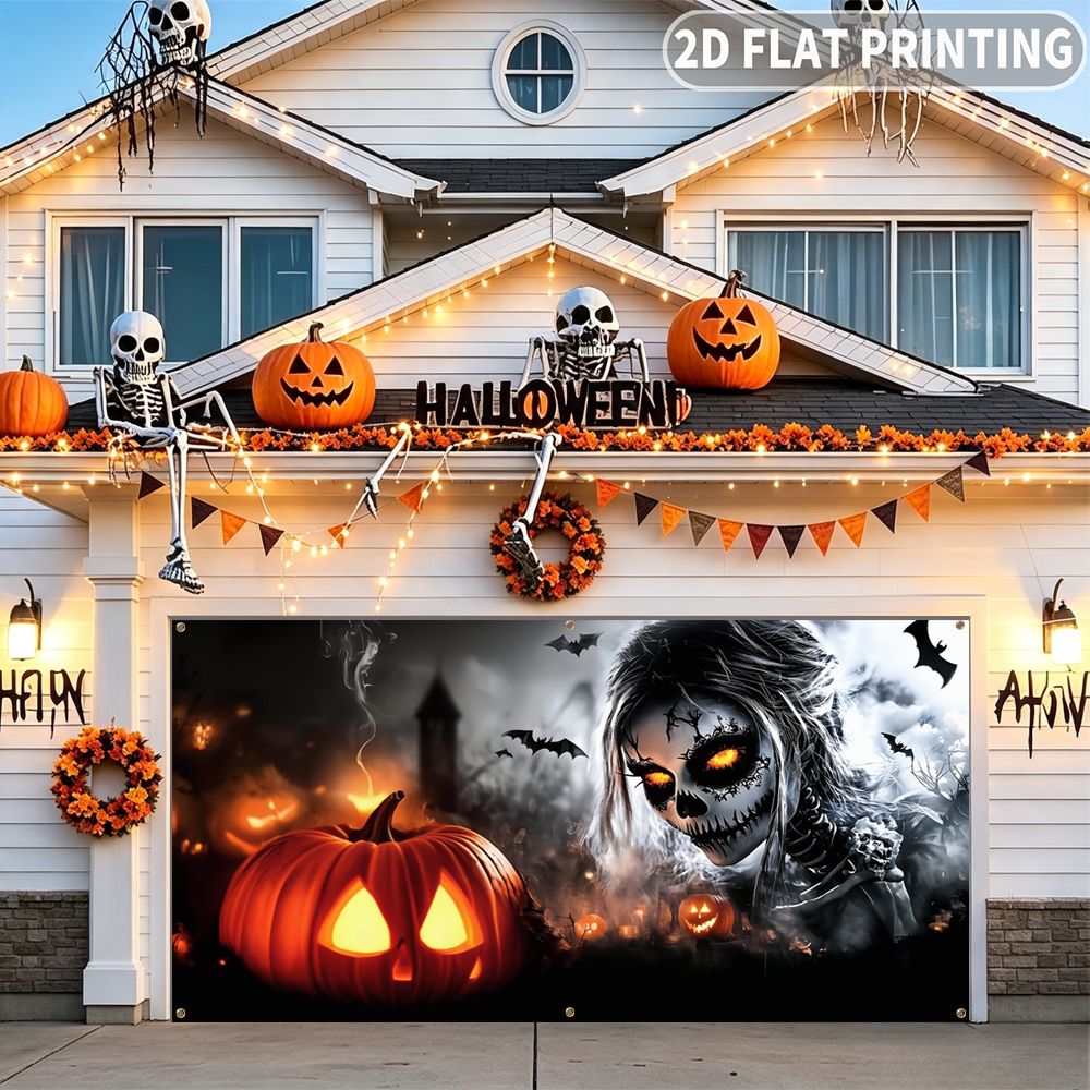 1pc 2D FLAT Halloween Party Ga - Halloween Skeleton Decoration 评论和价格