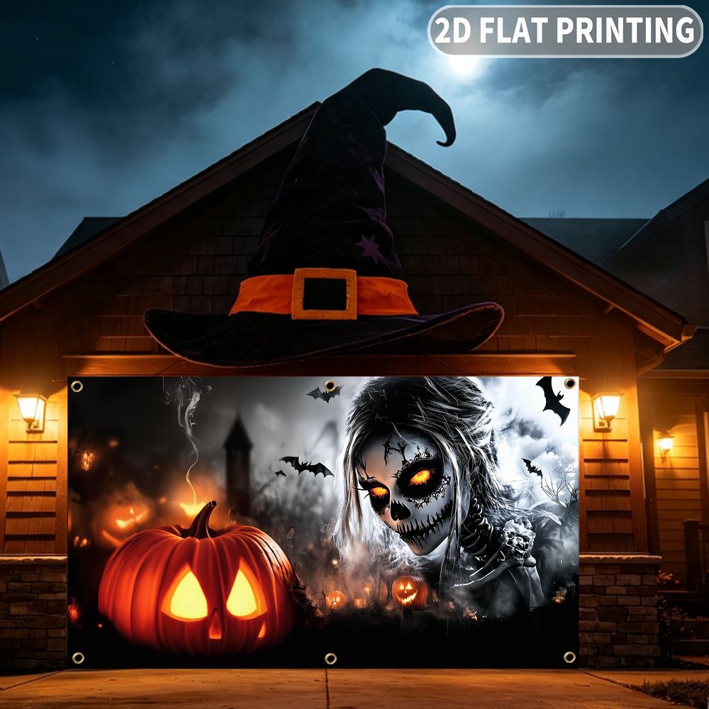 1pc 2D FLAT Halloween Party Ga - Halloween Skeleton Decoration 评论和价格