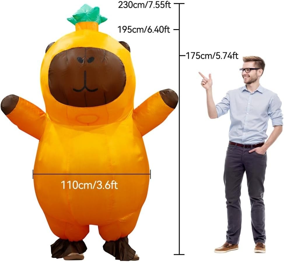 Capybara Inflatable Costume Ad - Halloween Costume Adult 评论和价格