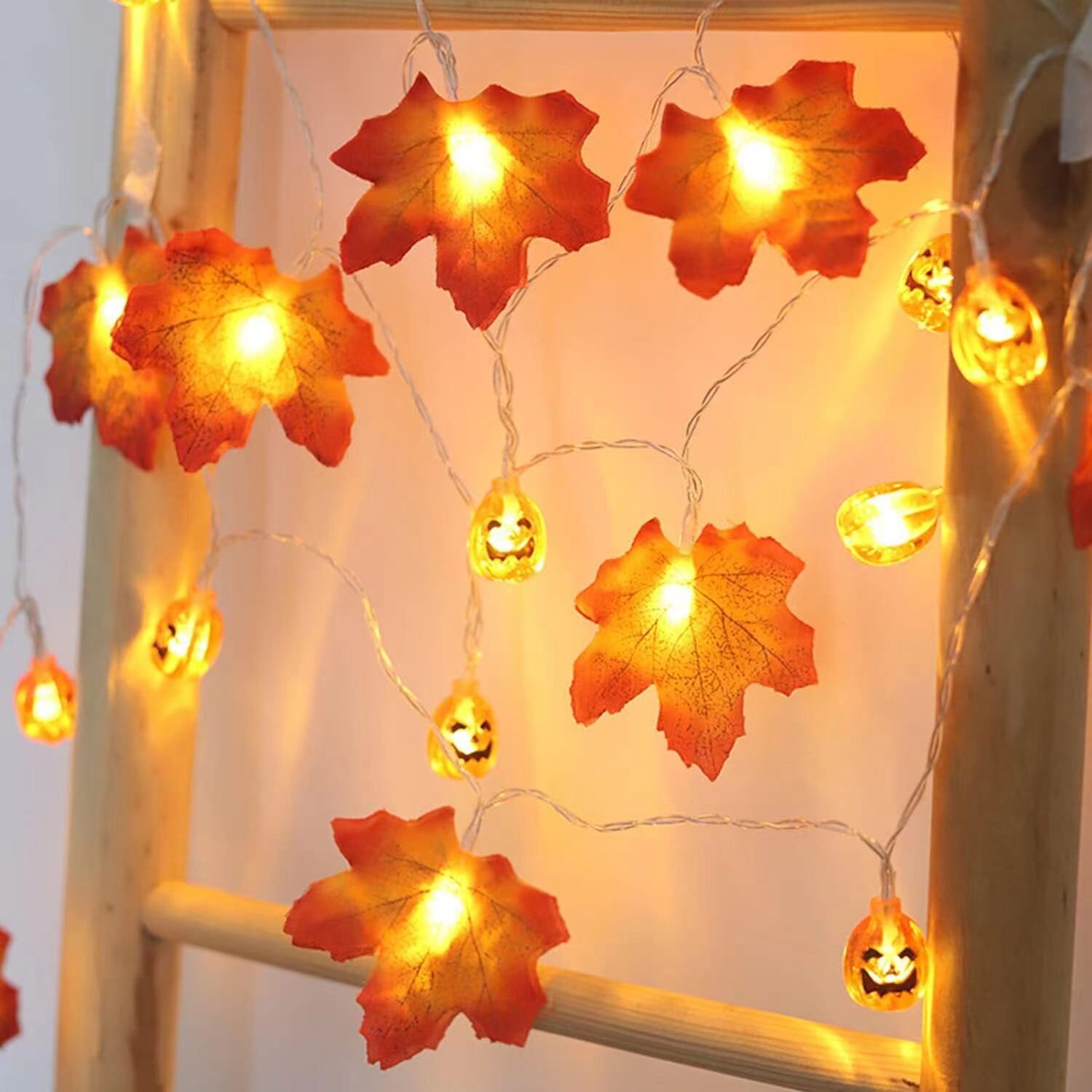 1PC 59in/118in Halloween LED S - Halloween Led String Lights Orange 评论和价格