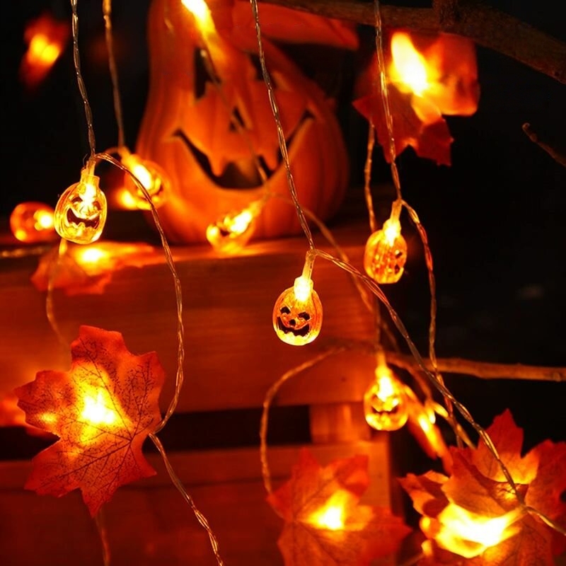 1PC 59in/118in Halloween LED S - Halloween Led String Lights Orange 评论和价格