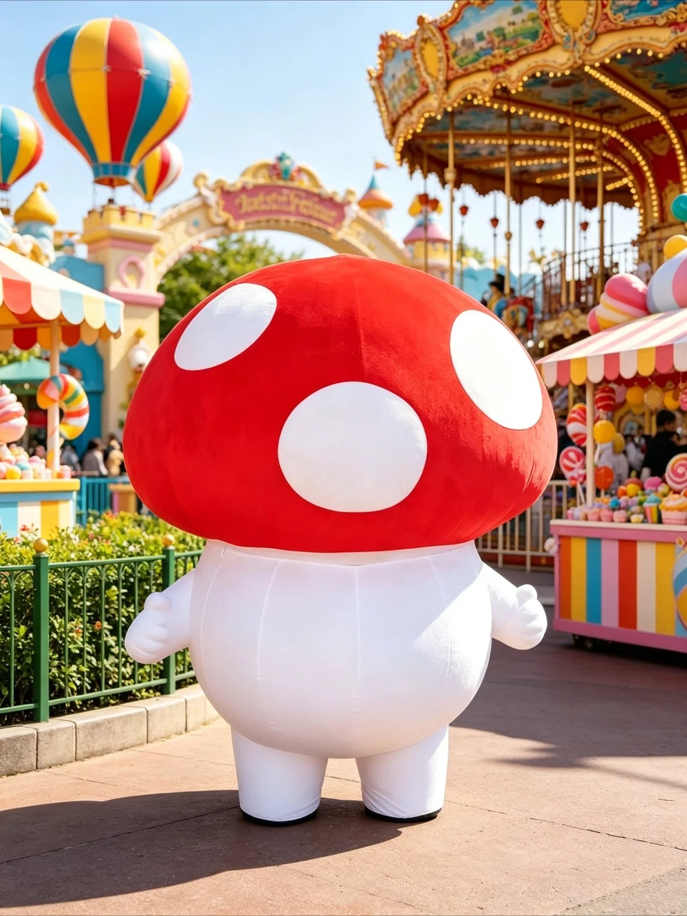Cute Mushroom Inflatable Masco - Halloween Costume Adult 评论和价格