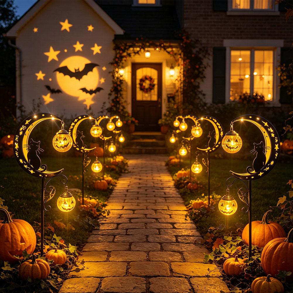 Halloween Outdoor Garden Stake - Pumpkin Lantern Halloween 评论和价格
