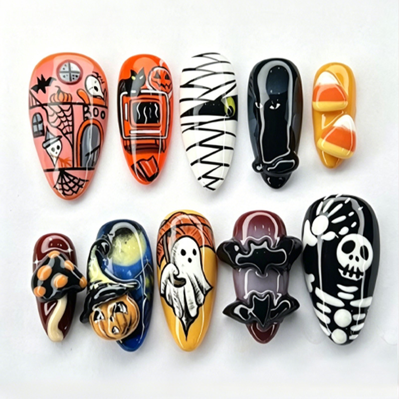 30pcs New Halloween Style Fals - Halloween Skeleton Decoration 评论和价格