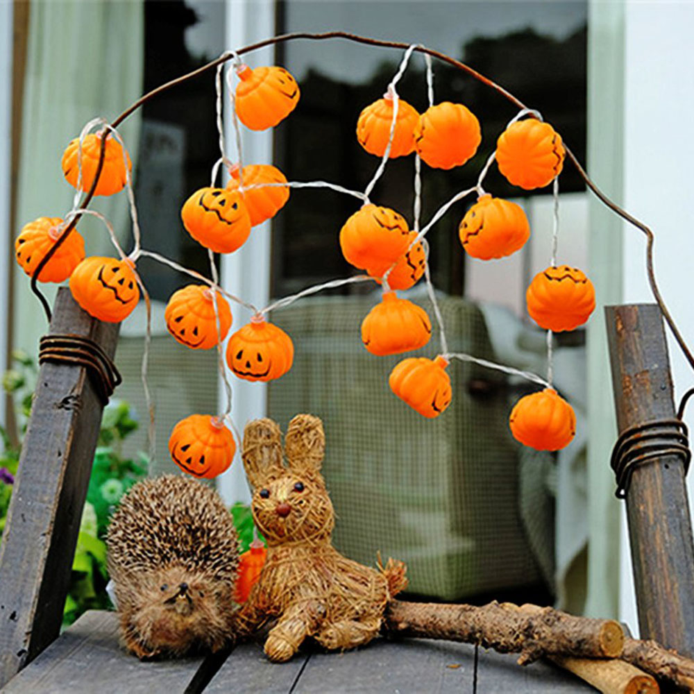 Halloween 3D Pumpkin LED Strin - Halloween Led String Lights Orange 评论和价格