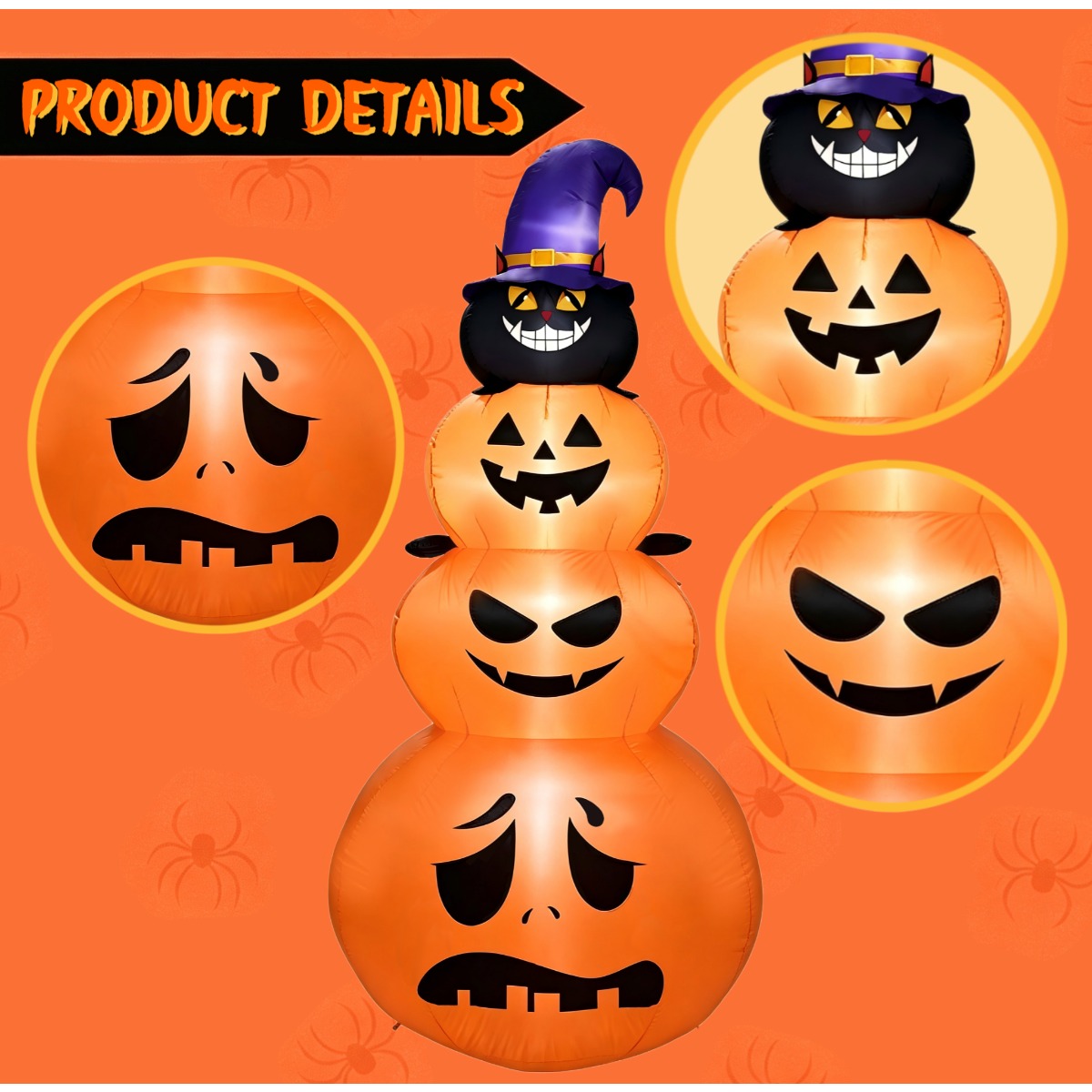 Outdoor Holiday Decorations Ha - Halloween Pumpkin Decor Led 评论和价格
