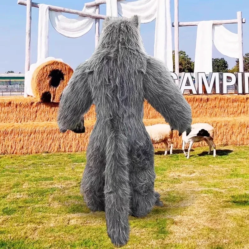 Giant Inflatable Grey Wolf Mas - Halloween Costume Adult 评论和价格