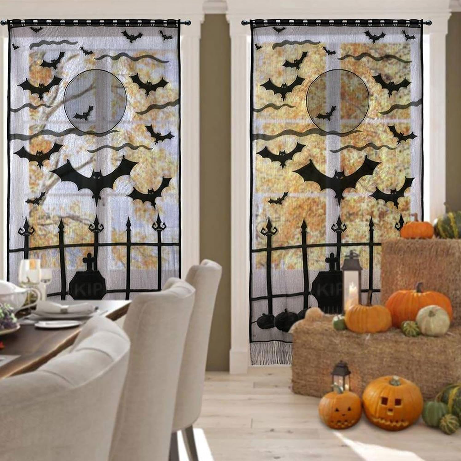 Halloween Skeleton Lace Door C - Halloween Skeleton Decoration 评论和价格