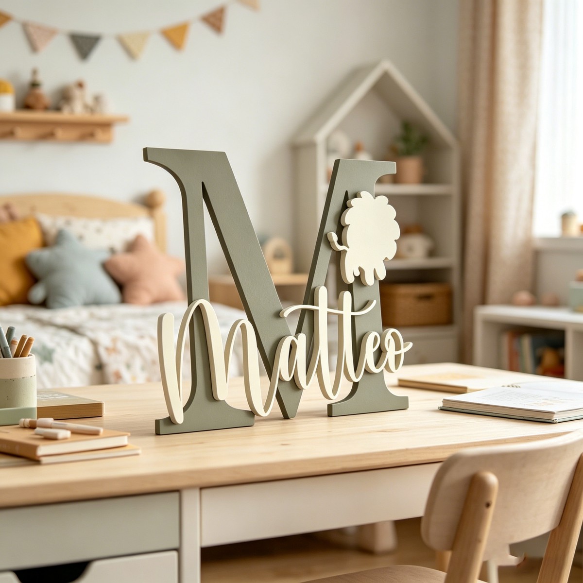 1Pc Custom Lion Name & Initial - Halloween Party Supplies 评论和价格