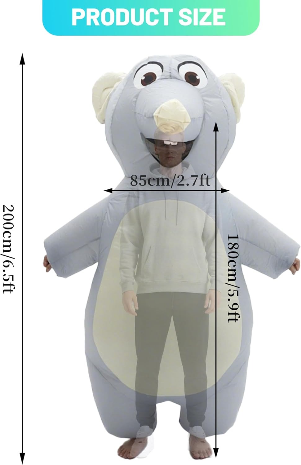 Inflatable Mouse Costume for A - Halloween Costume Adult 评论和价格