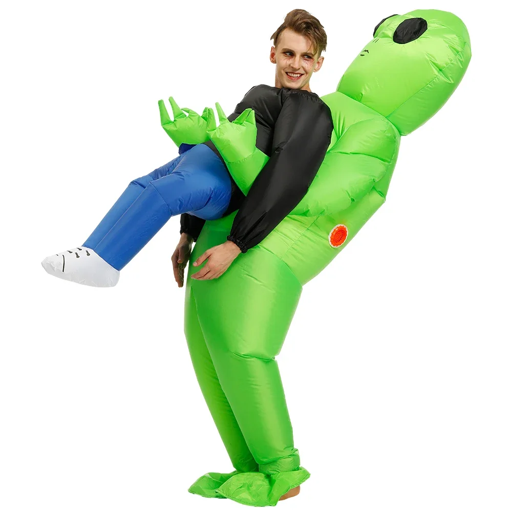 Men Women Funny Alien Blow Up  - Halloween Costume Adult 评论和价格