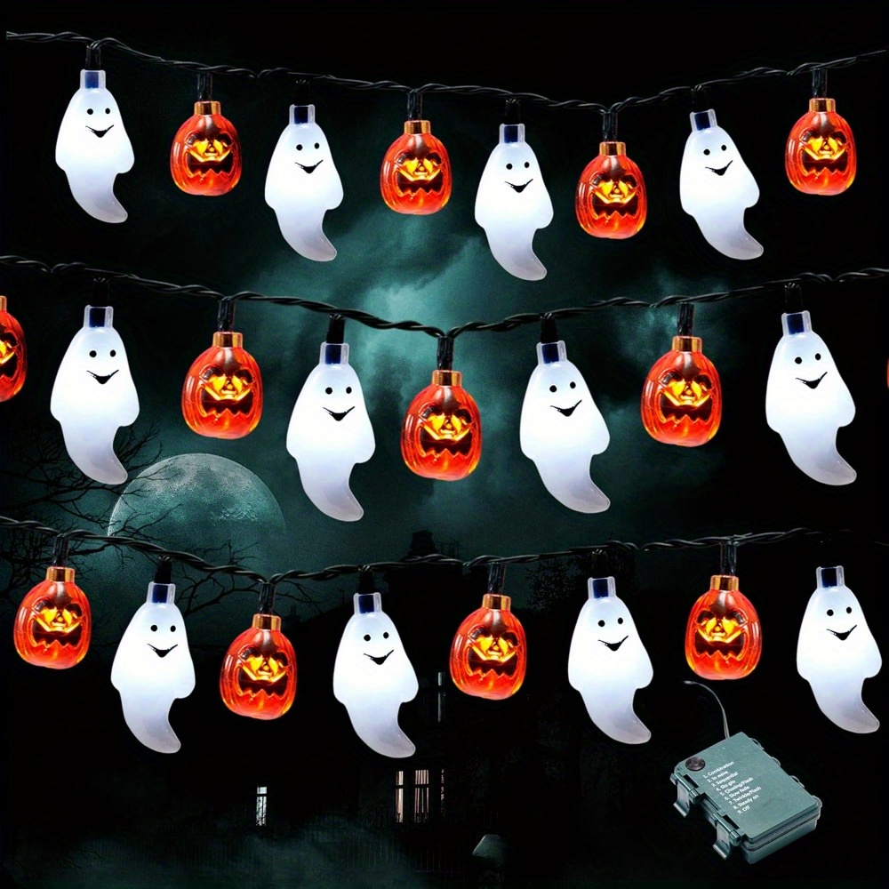 19.7FT 30pcs LED Battery Opera - Halloween Led String Lights Orange 评论和价格
