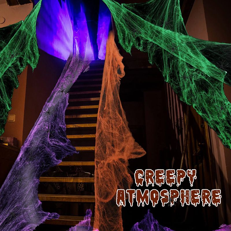 Halloween Decoration White Spi - Spider Web Halloween Decoration 评论和价格