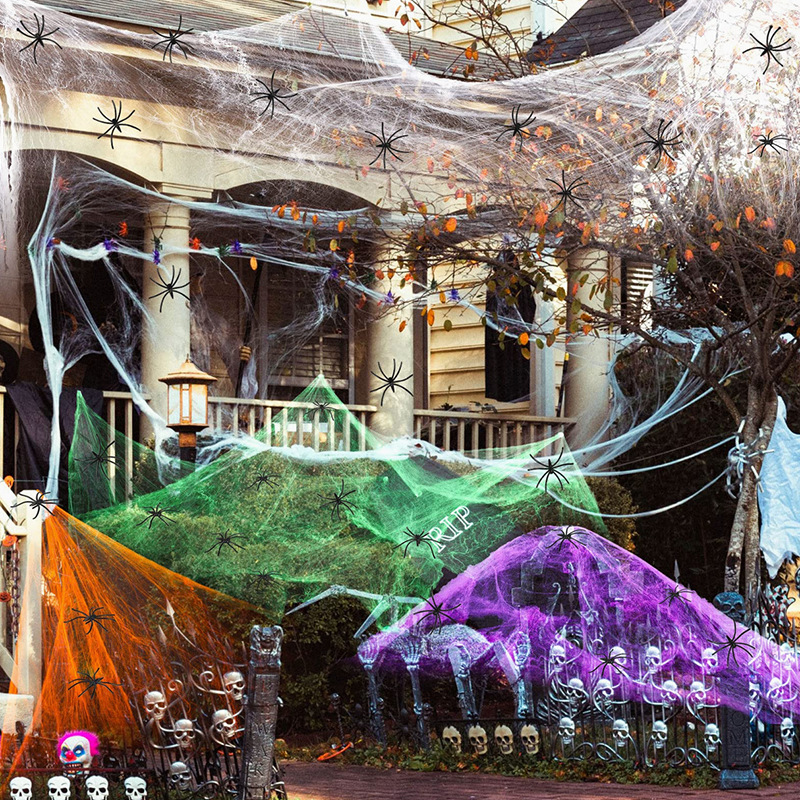Halloween Decoration White Spi - Spider Web Halloween Decoration 评论和价格