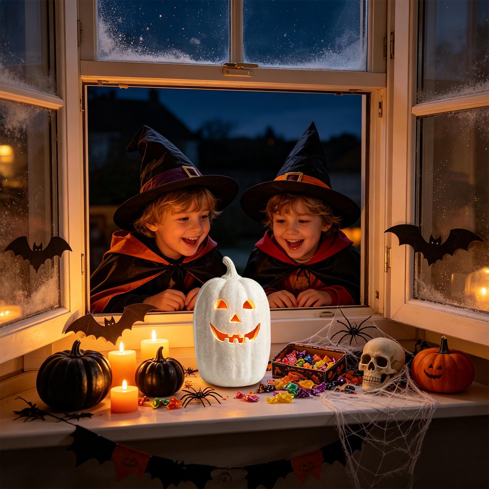 Halloween Pumpkin Decor Resin  - Pumpkin Lantern Halloween 评论和价格